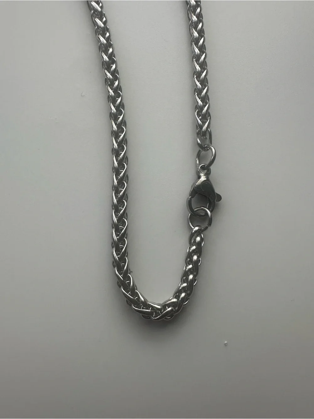 White gold filled Guitar Pendant Necklace with CZ- Men's Accessory